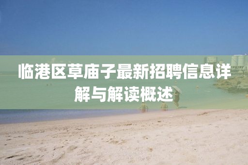 临港区草庙子最新招聘信息详解与解读概述
