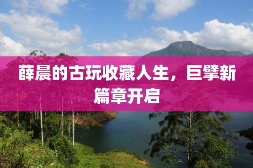 薛晨的古玩收藏人生，巨擘新篇章开启