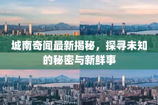 城南奇闻最新揭秘，探寻未知的秘密与新鲜事