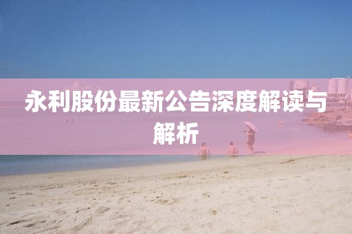 永利股份最新公告深度解读与解析