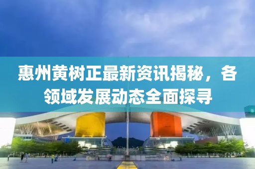 惠州黄树正最新资讯揭秘，各领域发展动态全面探寻