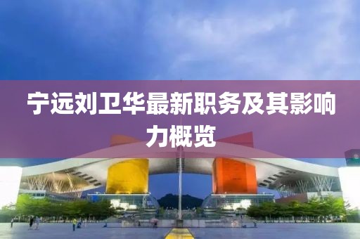 宁远刘卫华最新职务及其影响力概览