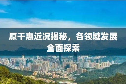 原干惠近况揭秘，各领域发展全面探索