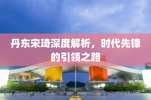 丹东宋琦深度解析，时代先锋的引领之路