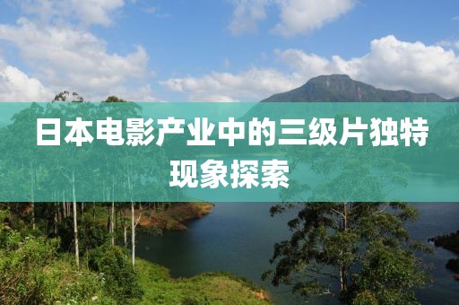 日本电影产业中的三级片独特现象探索