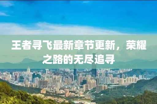 王者寻飞最新章节更新，荣耀之路的无尽追寻