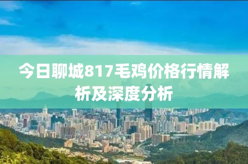 今日聊城817毛鸡价格行情解析及深度分析