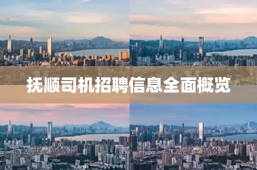 抚顺司机招聘信息全面概览