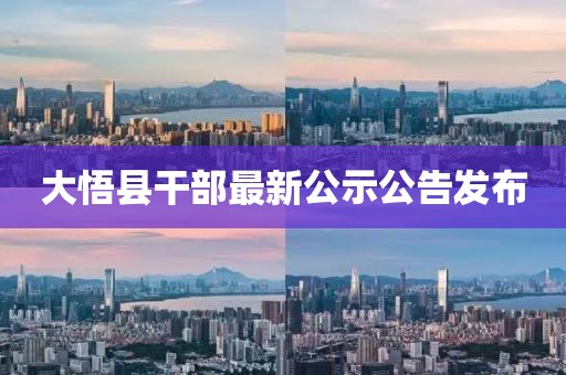 大悟县干部最新公示公告发布