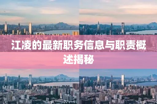 江凌的最新职务信息与职责概述揭秘