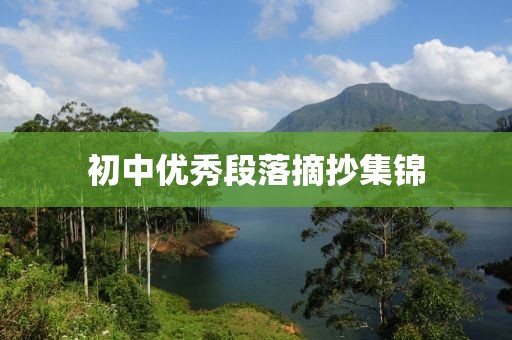 初中优秀段落摘抄集锦
