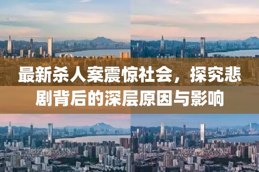最新杀人案震惊社会，探究悲剧背后的深层原因与影响