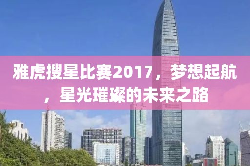 雅虎搜星比赛2017，梦想起航，星光璀璨的未来之路