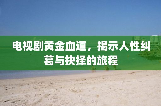 电视剧黄金血道，揭示人性纠葛与抉择的旅程