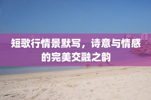 短歌行情景默写，诗意与情感的完美交融之韵
