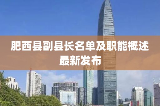 肥西县副县长名单及职能概述最新发布