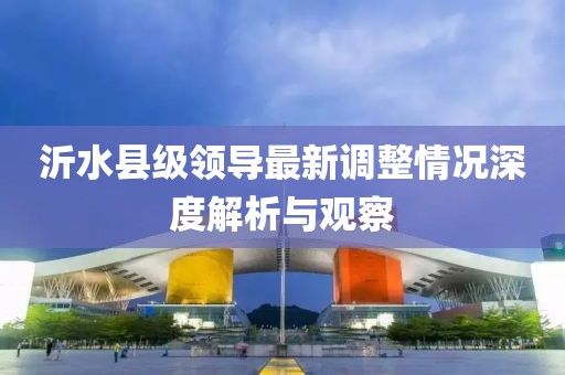 沂水县级领导最新调整情况深度解析与观察