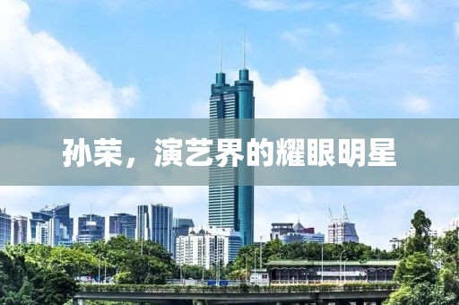 孙荣，演艺界的耀眼明星