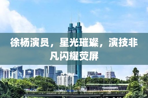 徐杨演员，星光璀璨，演技非凡闪耀荧屏