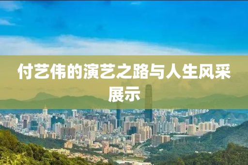 付艺伟的演艺之路与人生风采展示