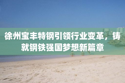 徐州宝丰特钢引领行业变革，铸就钢铁强国梦想新篇章