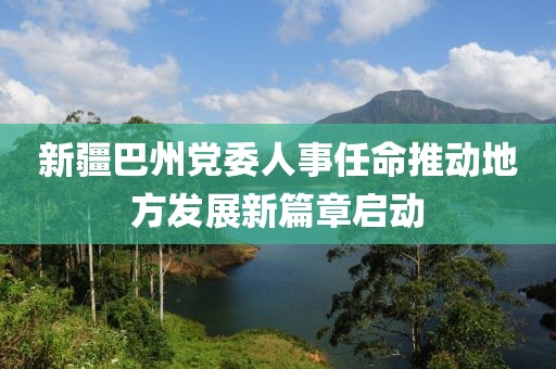 新疆巴州党委人事任命推动地方发展新篇章启动