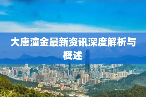 大唐潼金最新资讯深度解析与概述