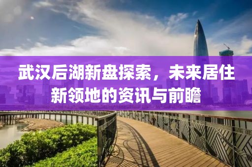 武汉后湖新盘探索，未来居住新领地的资讯与前瞻