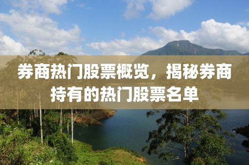 券商热门股票概览，揭秘券商持有的热门股票名单