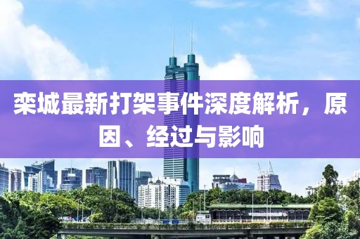 栾城最新打架事件深度解析，原因、经过与影响