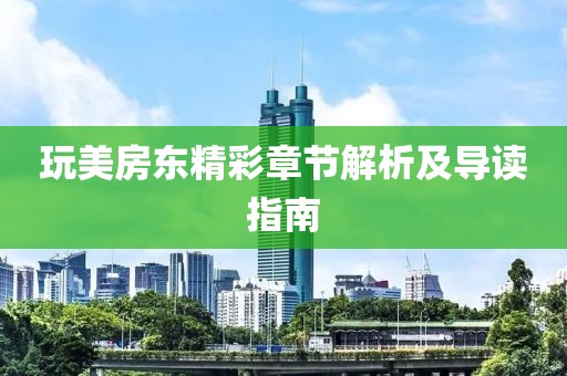 玩美房东精彩章节解析及导读指南