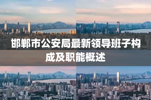 邯郸市公安局最新领导班子构成及职能概述