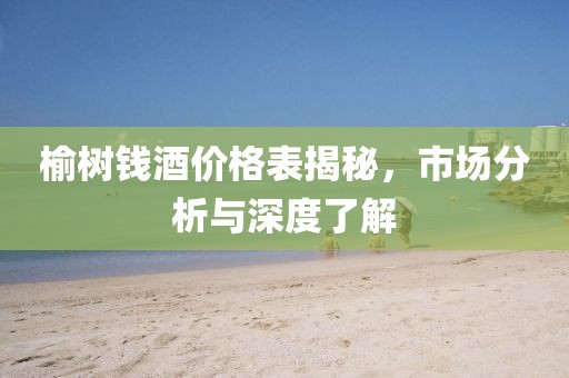 榆树钱酒价格表揭秘，市场分析与深度了解