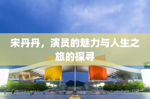 宋丹丹，演员的魅力与人生之旅的探寻