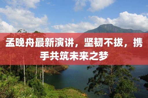 孟晚舟最新演讲，坚韧不拔，携手共筑未来之梦
