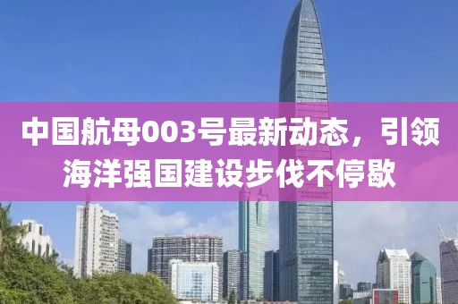 中国航母003号最新动态，引领海洋强国建设步伐不停歇