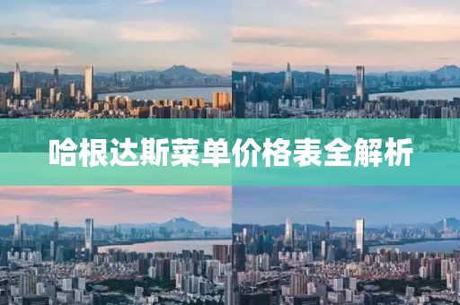 哈根达斯菜单价格表全解析