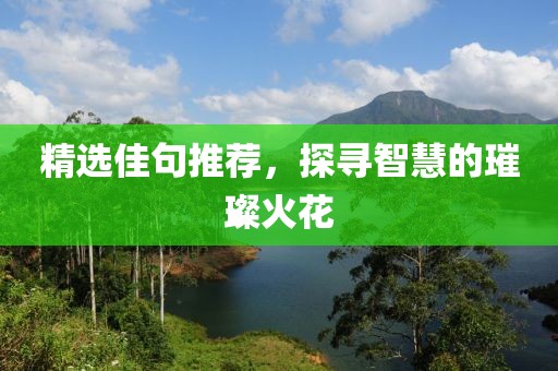 精选佳句推荐，探寻智慧的璀璨火花