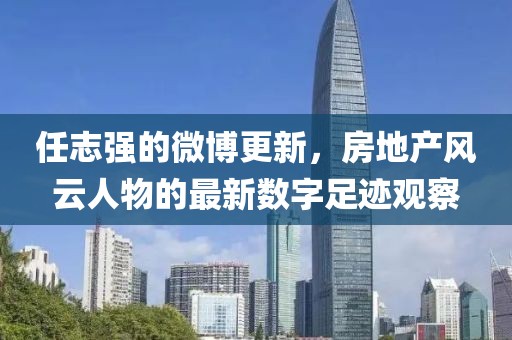 任志强的微博更新，房地产风云人物的最新数字足迹观察