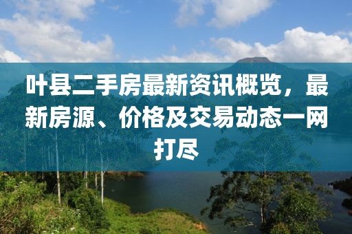 叶县二手房最新资讯概览，最新房源、价格及交易动态一网打尽
