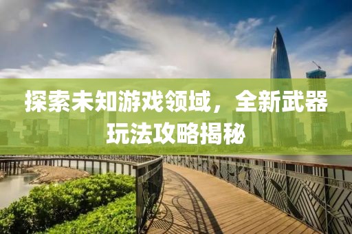 探索未知游戏领域，全新武器玩法攻略揭秘