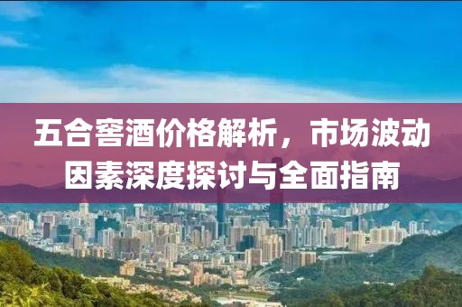 五合窖酒价格解析，市场波动因素深度探讨与全面指南