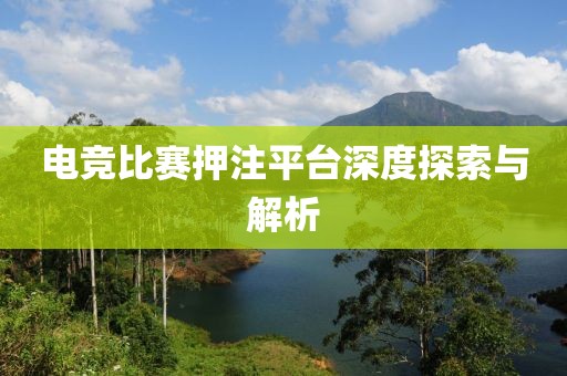 电竞比赛押注平台深度探索与解析