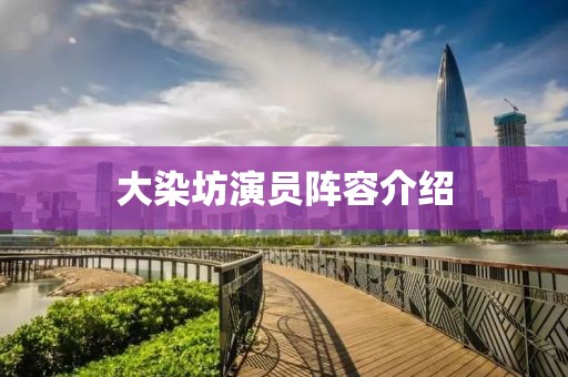 大染坊演员阵容介绍