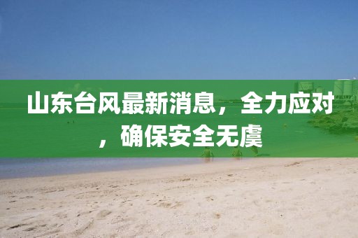 山东台风最新消息，全力应对，确保安全无虞