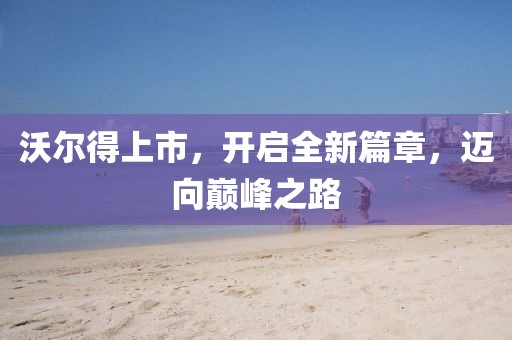 沃尔得上市，开启全新篇章，迈向巅峰之路