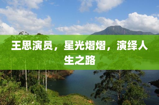 王思演员，星光熠熠，演绎人生之路