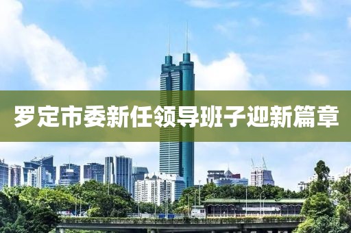 罗定市委新任领导班子迎新篇章