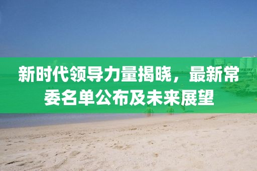 新时代领导力量揭晓，最新常委名单公布及未来展望