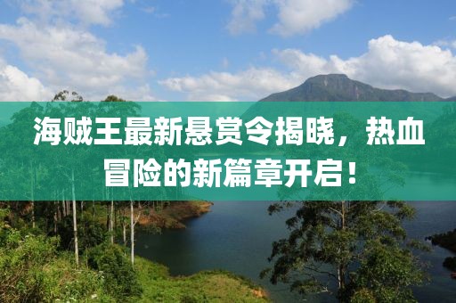 海贼王最新悬赏令揭晓，热血冒险的新篇章开启！